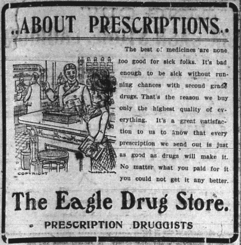 Newspaper ad - <i>The Copper Country Evening News</i>, 24 Oct 1901